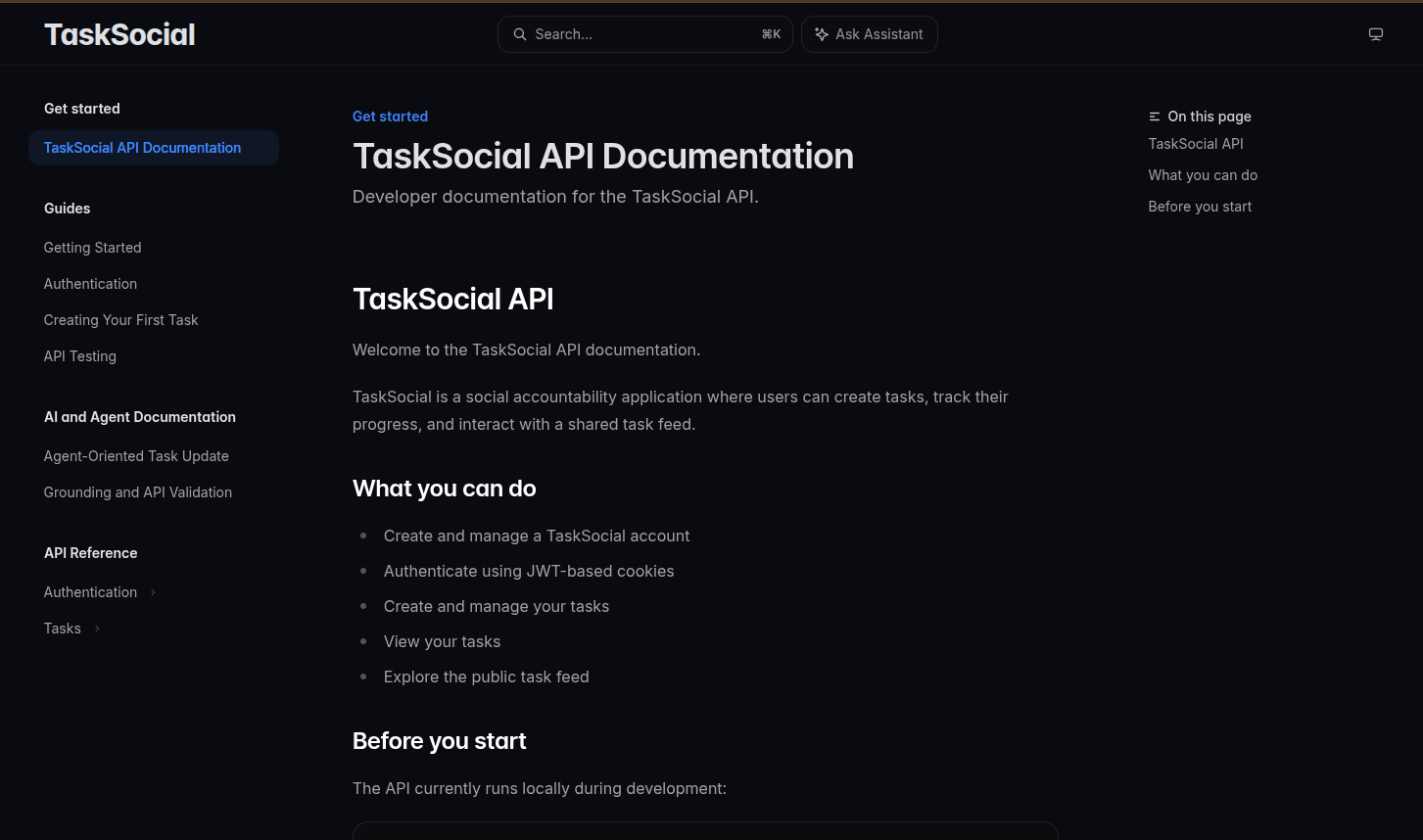 Mintlify documentation project running locally