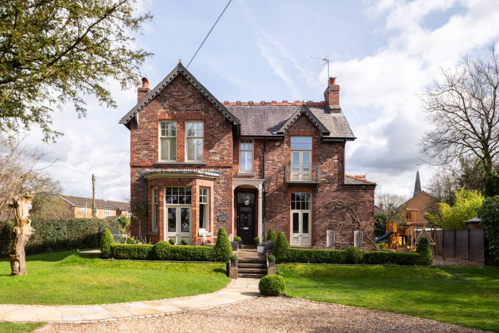 The beautiful detached red brick property in Stockport used as Elisa's house in Disney+ series, The Stolen Girl.