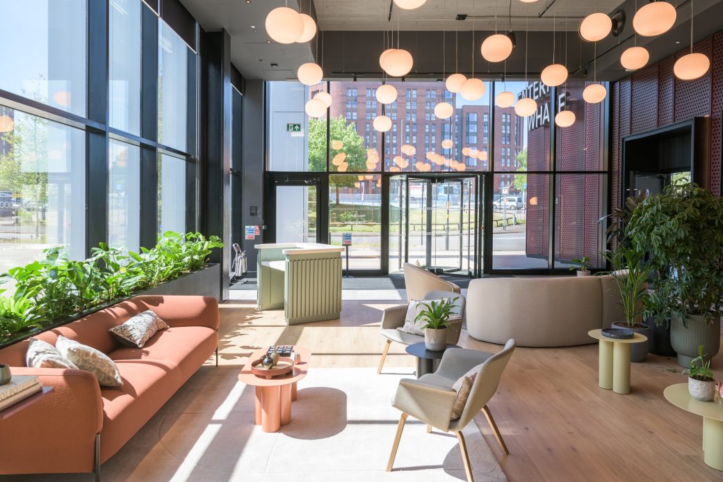 Modern atrium in Birmingham office shoot location