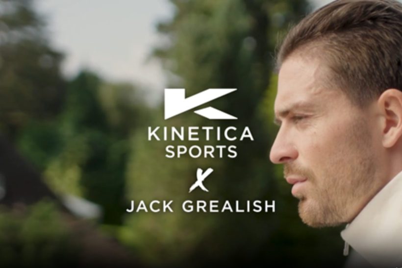 Footballer Jack Grealish promoting Kinetica Sports products