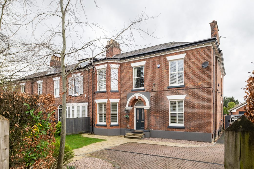 Large London-style red-brick family home in Cheshire