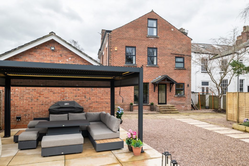Large London-style red-brick family home in Cheshire