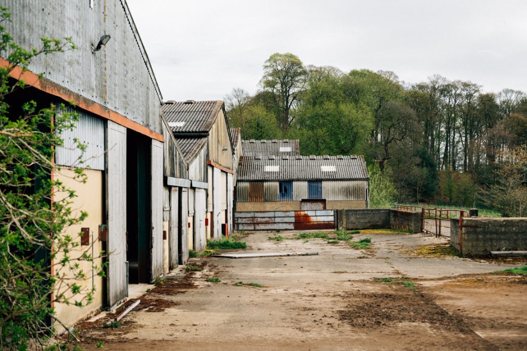 Derelict Dairy Farm Shoot Location with Industrial Edge