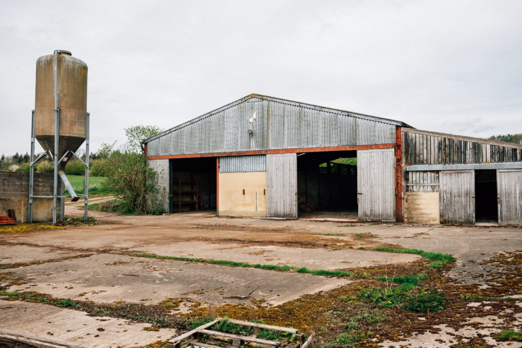 Derelict Dairy Farm Shoot Location with Industrial Edge