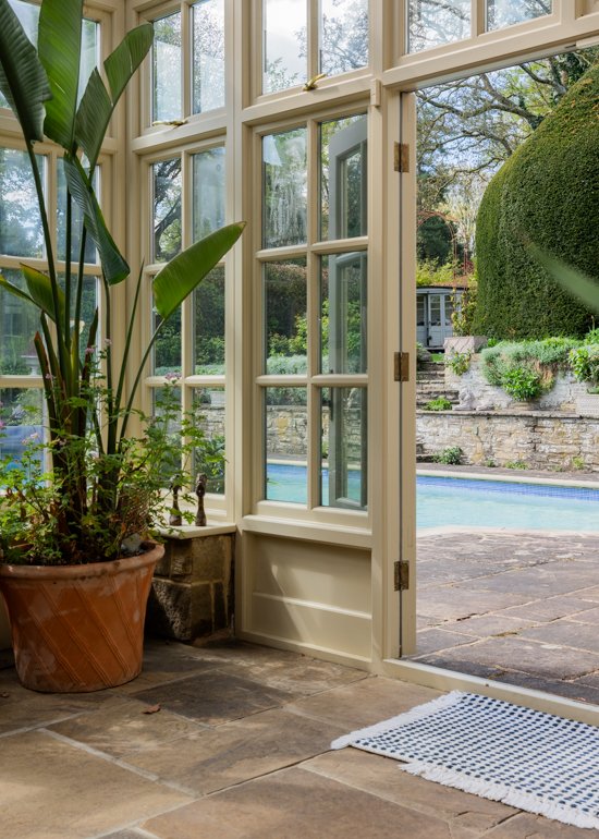 Large Residential Garden with Outdoor Pool in Yorkshire