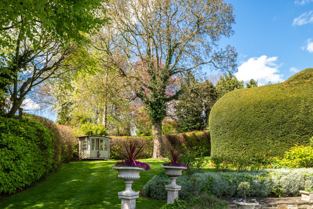 Large Residential Garden with Outdoor Pool in Yorkshire