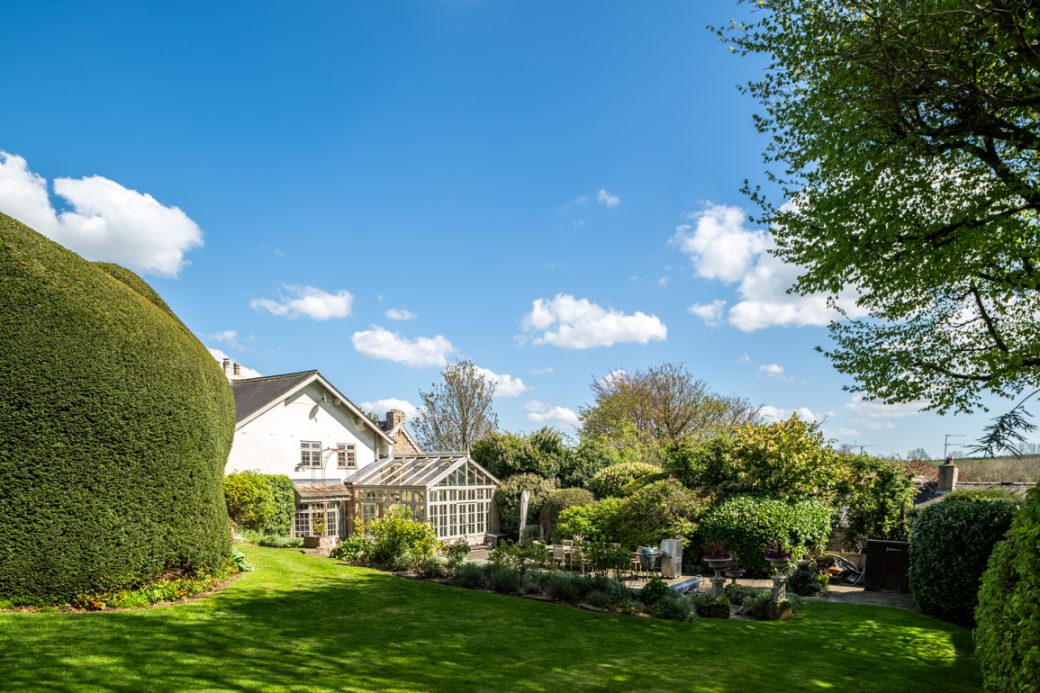 Large Residential Garden with Outdoor Pool in Yorkshire