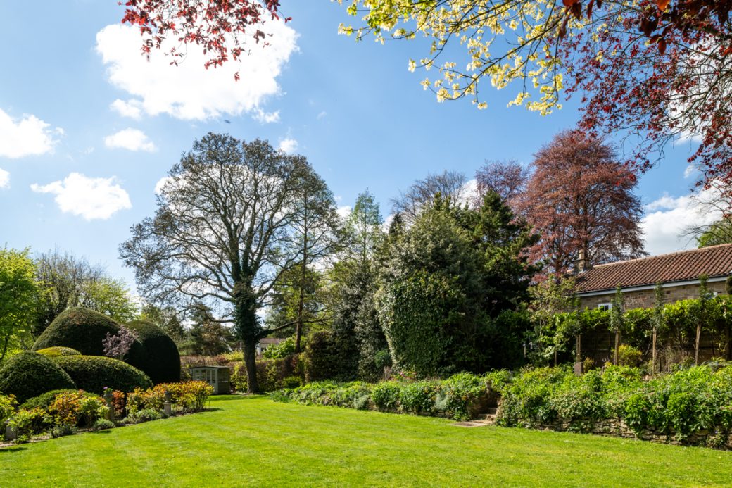 Large Residential Garden with Outdoor Pool in Yorkshire