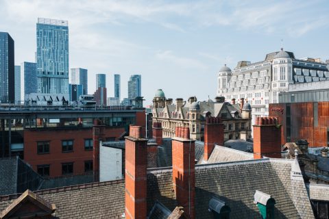 City Centre Skyline Office Filming Location with Rooftop in Manchester