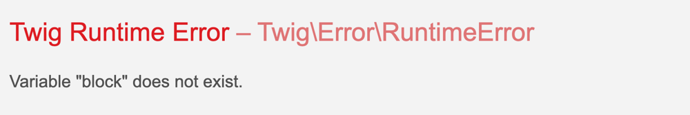 Twig error. Variable block does not exist
