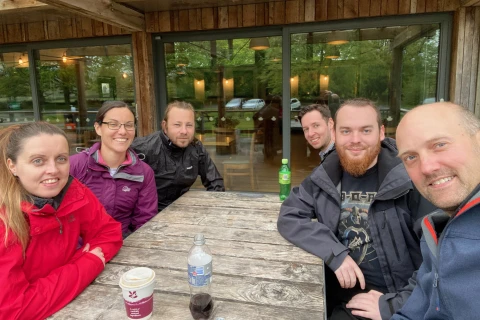 The A Digital team at Sizergh Castle cafe