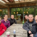 The A Digital team at Sizergh Castle cafe