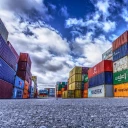 Shipping containers port