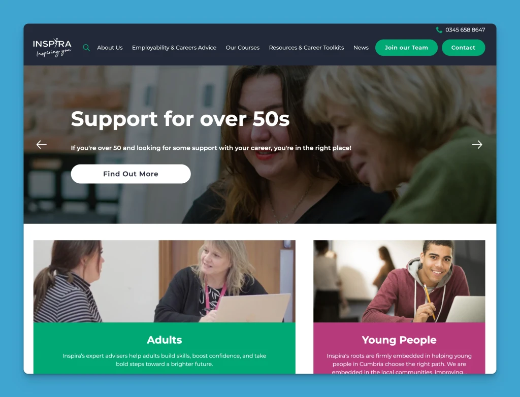 Inspira home page