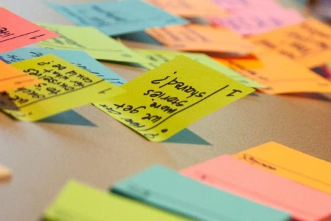 Planning with post it notes