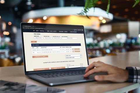 Mockup of a macbook pro being used in a public space 489 el