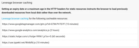 Leverage browser caching