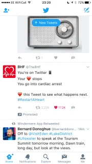 BHF tweet campaign