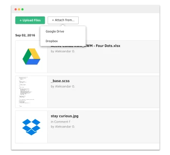 Active collab gdrive dropbox