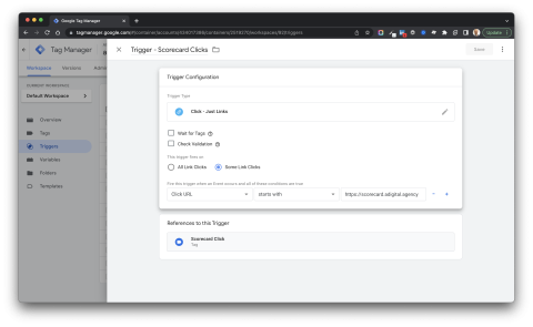 Scoreapp scorecard click trigger