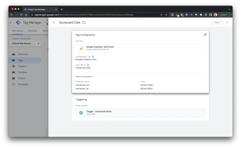 Scoreapp scorecard click tag