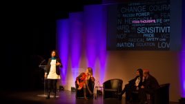 Deanna Van Buren on stage at the Lumiere Durham 2015 conference