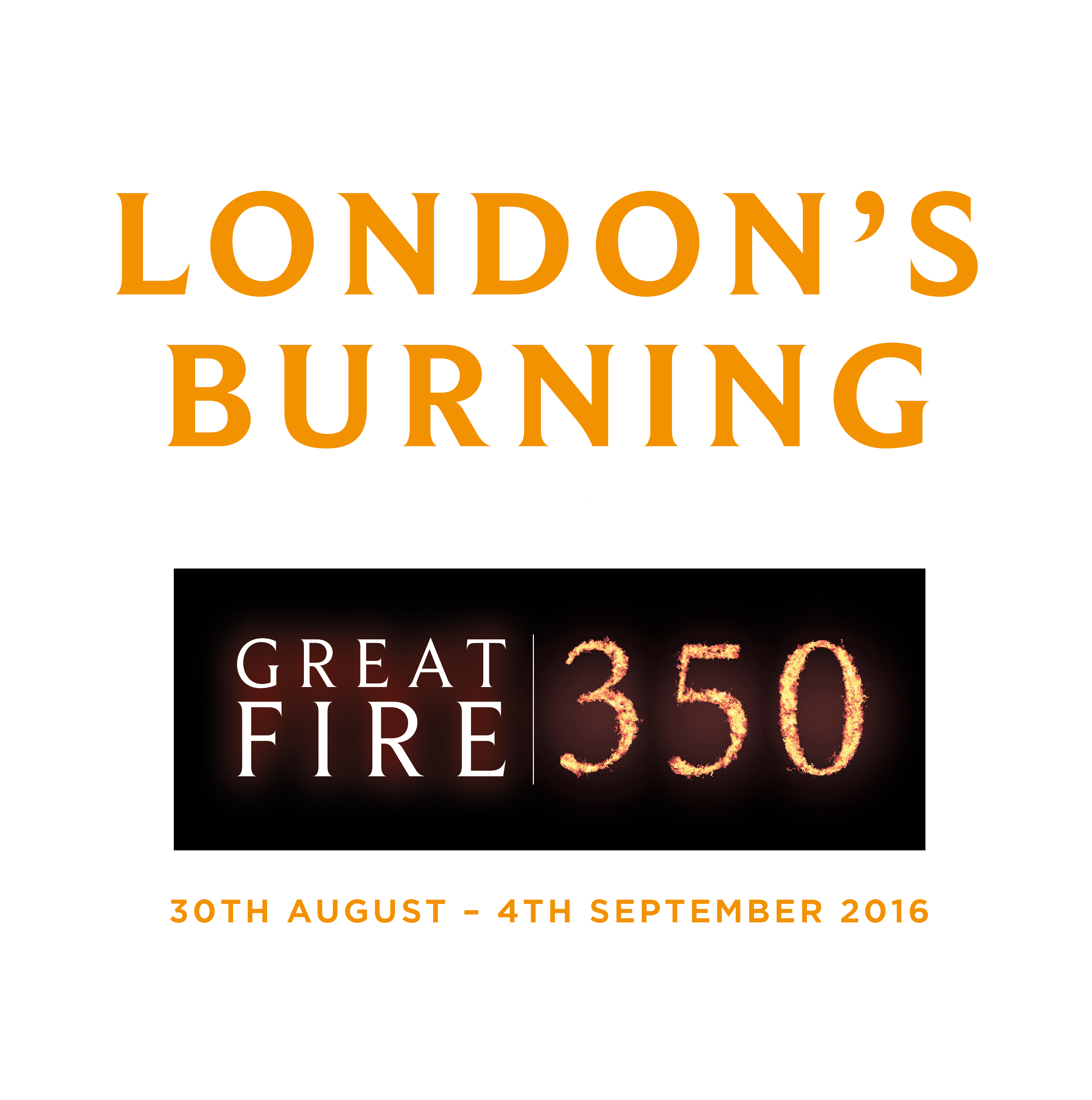 London's Burning, Great fire 350 logo