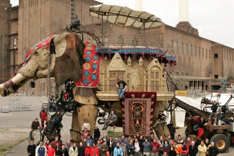 Royal de Luxe team posing with the elephant