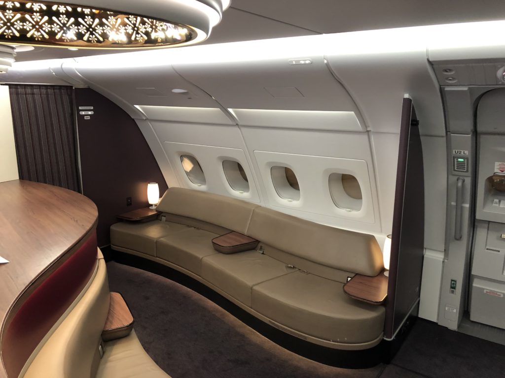 Bar on Qatar Airways A380
