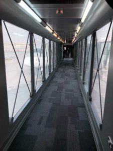 Your boarding group determines how many people walk the air bridge before you