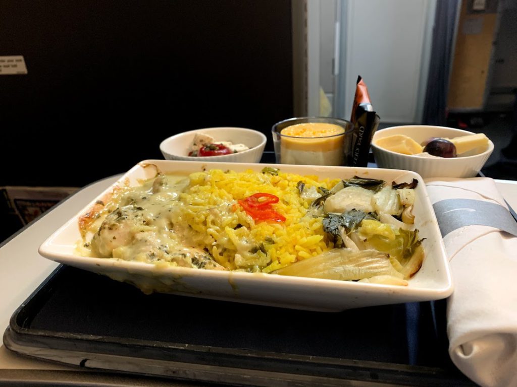 The curry given on the flight