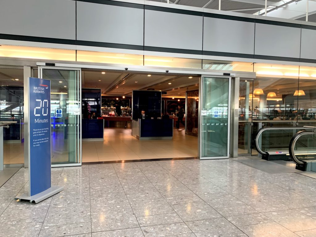 Reception to BA Club Lounge T5