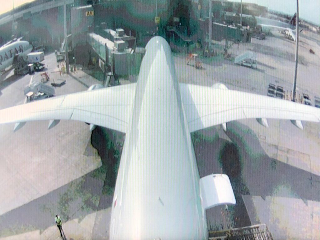 Qatar Airways A350 at the gate in Doha