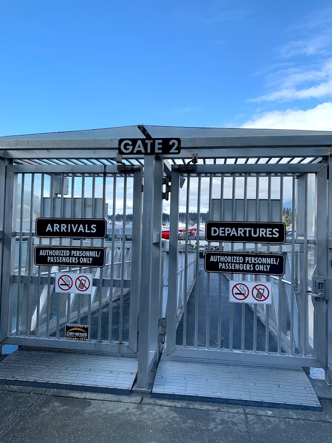 The departure and arrival gates