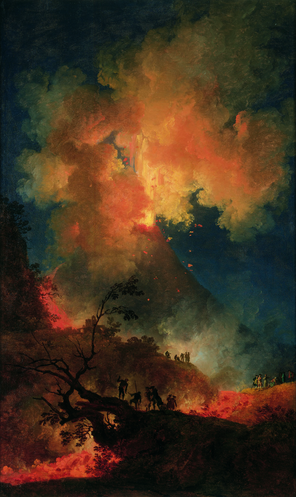 Vesuvius Erupting at Night Compton Verney
