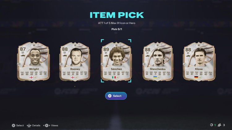 1x ATT 1-of-5 Max 91 Icon or Hero Pick