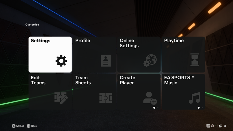 Settings Menu