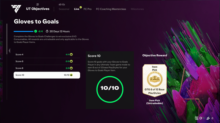 Gloves to Goals Objective