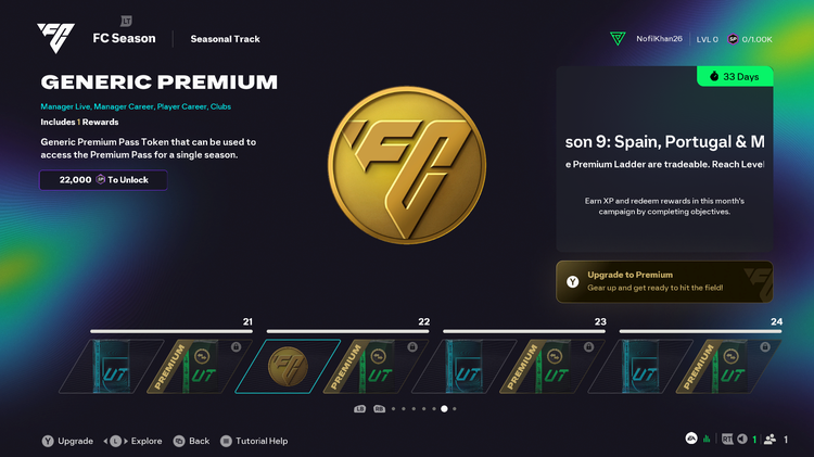Generic Premium Season Pass Token - Level 22 Season 9