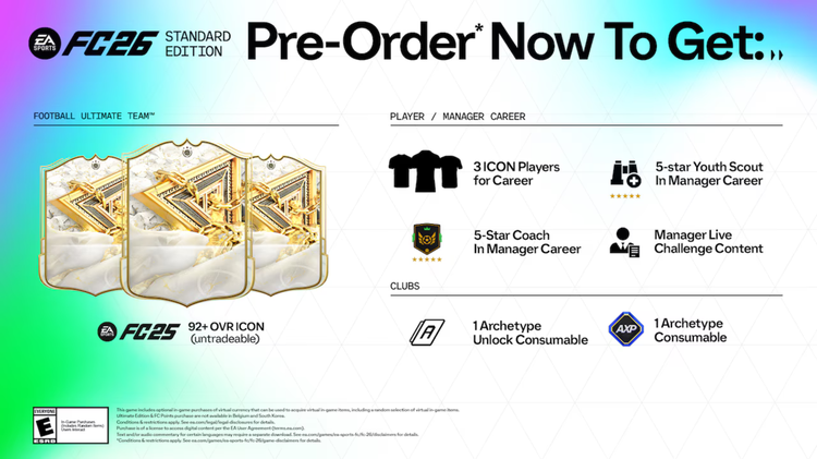 FC 26 Standard Edition Pre Order Bonuses