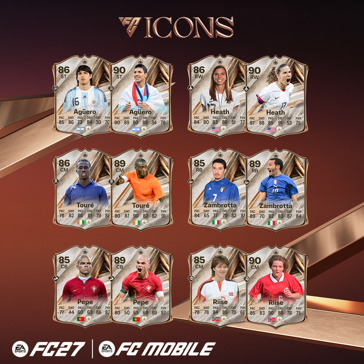 کارت‌های آیکون آغازین FC 27 بخش سوم