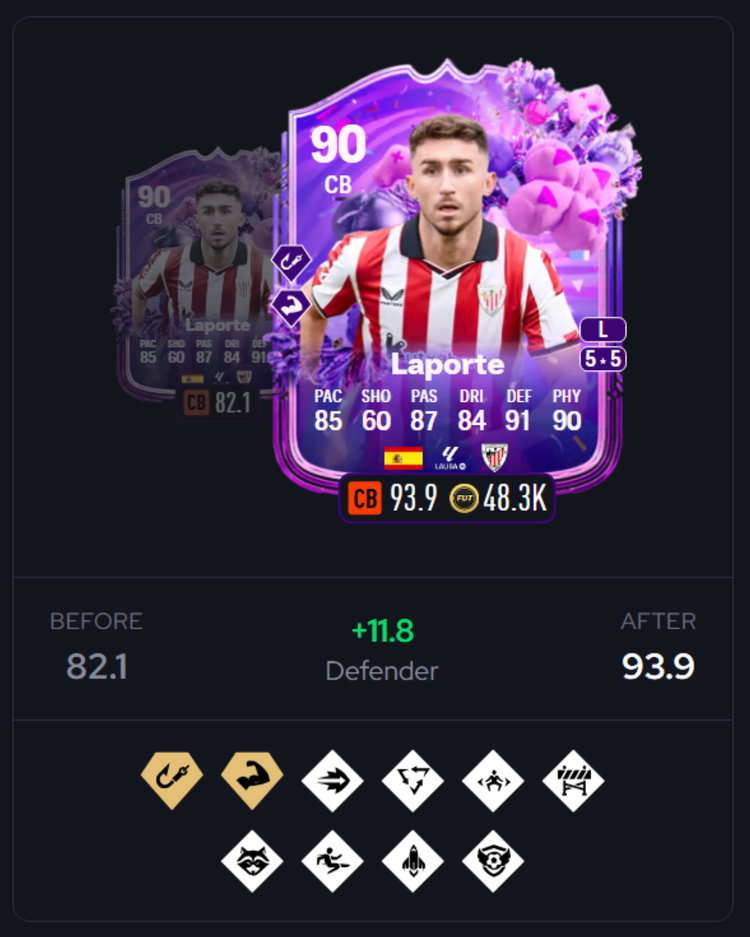 FUT Birthday Aymeric Laporte Best PlayStyles