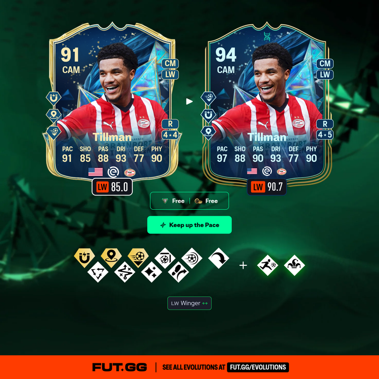 Tillman Keep up the Pace Evolution