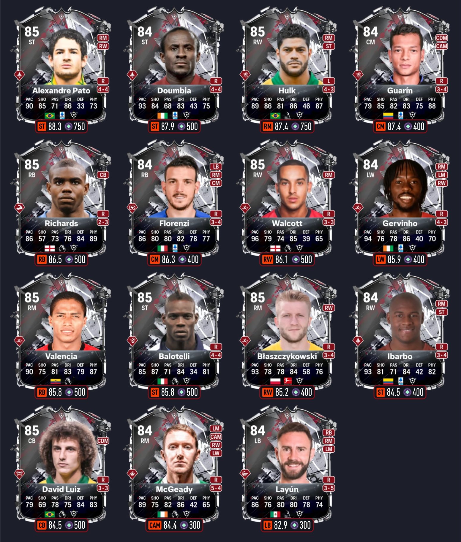 Hall of FUT players in the EA FC 27 Gallery Token Store