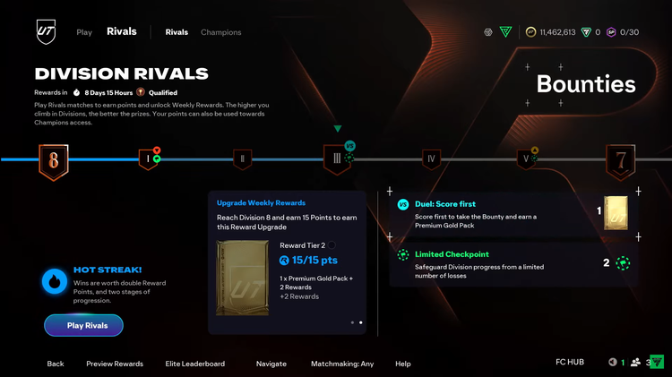 Bounties in Division Rivals FC 26