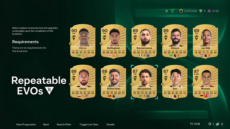 Repeatable Evolutions in EA Sports FC 26