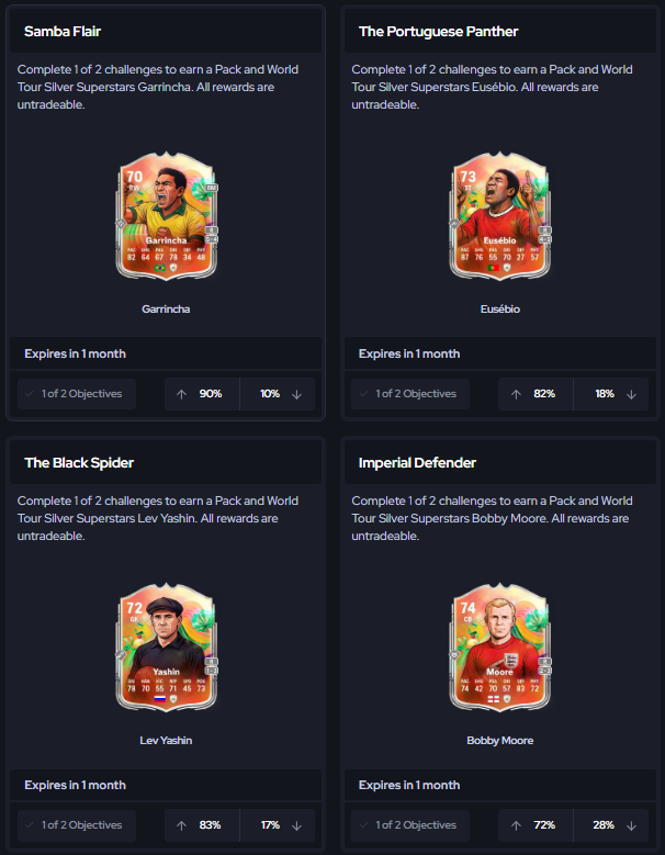 World Tour Silver Superstar Icons Objectives