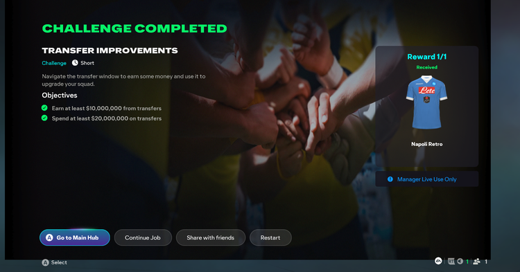 Manager Live Challenge Completed EA FC 26