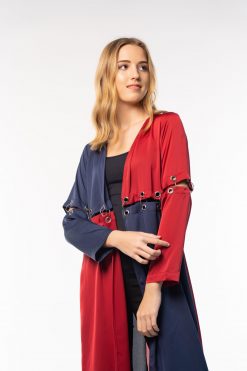 MBQ 000040Red 3 scaled Blue Bell Sleeves Cape