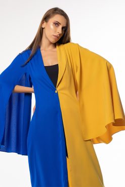 MBQ 000065 4 Yellow Blue Cape Sleeves